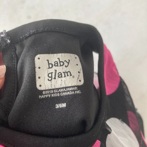 3/$20 - black dress with pink & white polka dots, baby girl (3-6m) - Picture 3 of 3